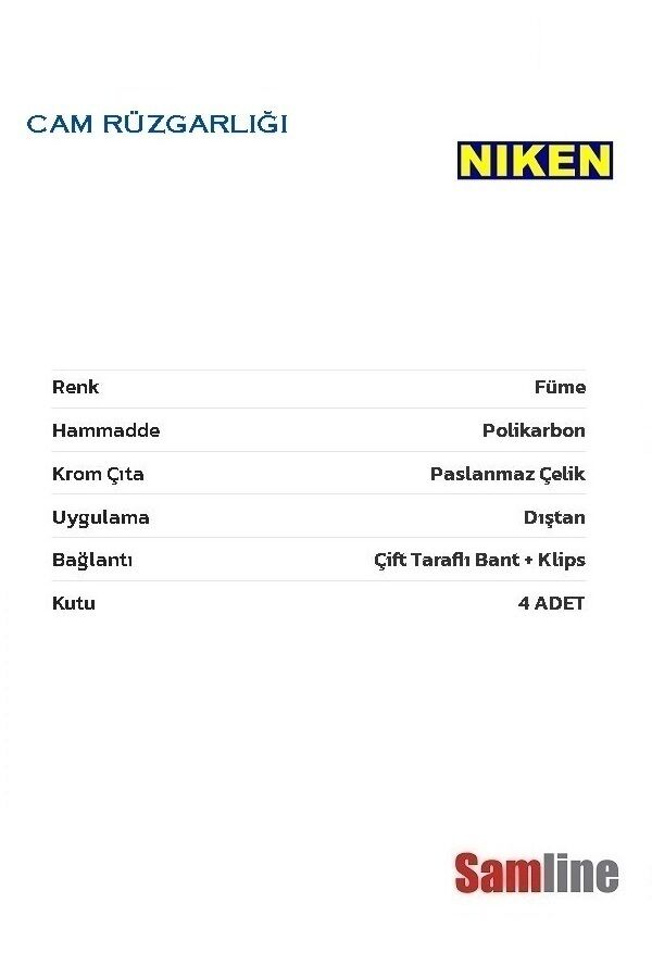 Cam Rüzgarlığı Kromlu 4'lü Set Skoda Octavıa (2013-2017)