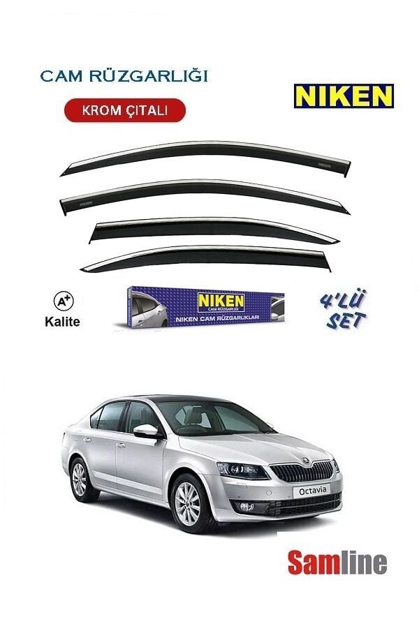 Cam Rüzgarlığı Kromlu 4'lü Set Skoda Octavıa (2013-2017)