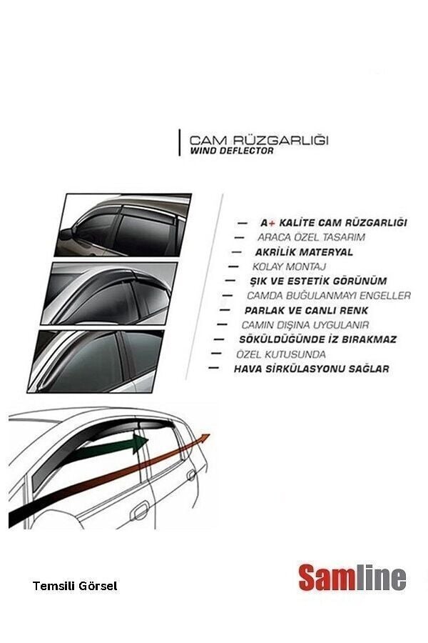 Cam Rüzgarlığı 4'lü Set Skoda Fabıa II HB (2008-2014)