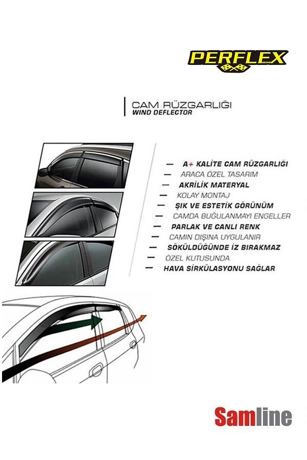 Cam Rüzgarlığı 4'lü Set Fiat Linea (2007-2017)