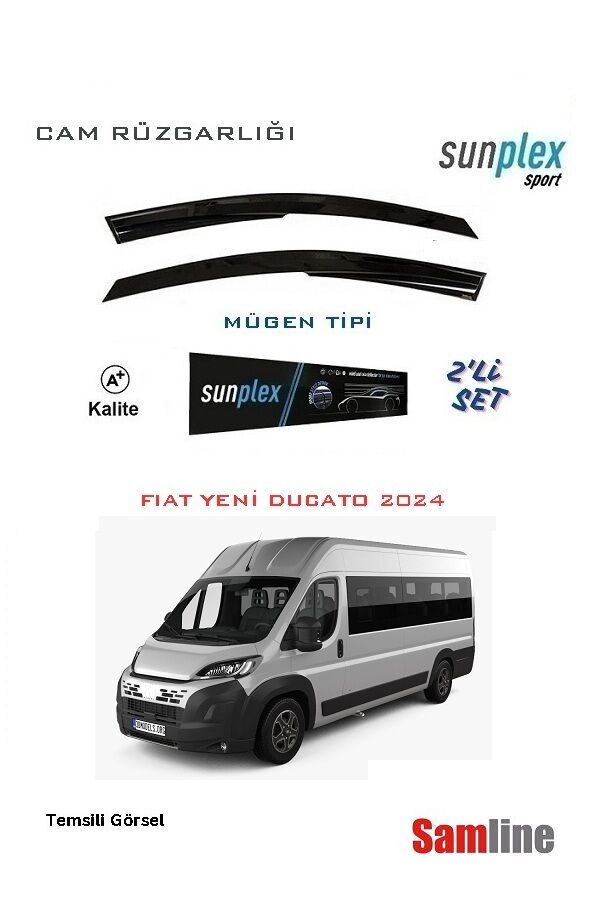 Cam Rüzgarlığı 2'lİ Set Fiat Yeni Ducato Minibüs  (2024-2025) SUNPLEX