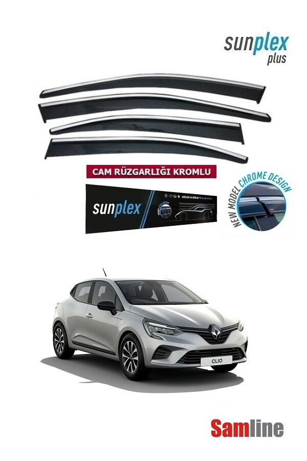 Cam Rüzgarlığı Kromlu 4'lü Set Renault Clio 5 (2020-2023) SUNPLEX