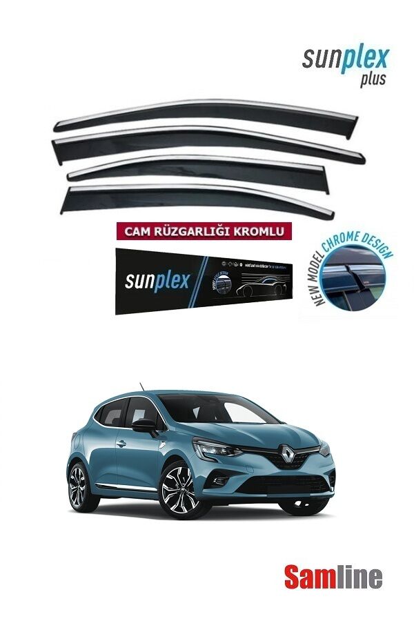 Cam Rüzgarlığı Kromlu 4'lü Set Renault Clio 5 (2020-2023) SUNPLEX