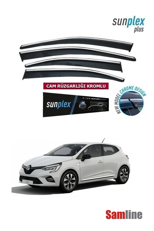 Cam Rüzgarlığı Kromlu 4'lü Set Renault Clio 5 (2020-2023) SUNPLEX