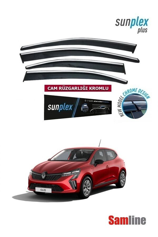 Cam Rüzgarlığı Kromlu 4'lü Set Renault Clio 5.5 (2024-2025) SUNPLEX