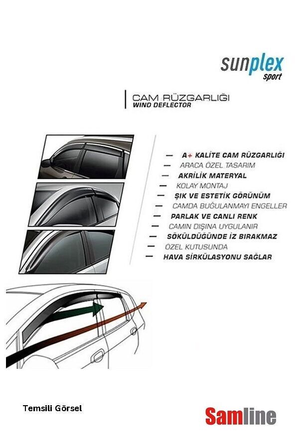 Cam Rüzgarlığı 4'lü Set VW Golf 7.5 (2017-2019) SUNPLEX