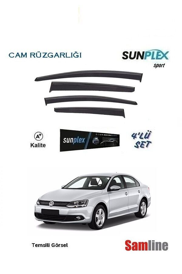 Cam Rüzgarlığı 4'lü Set VW Jetta (2011-2017) SUNPLEX Sport