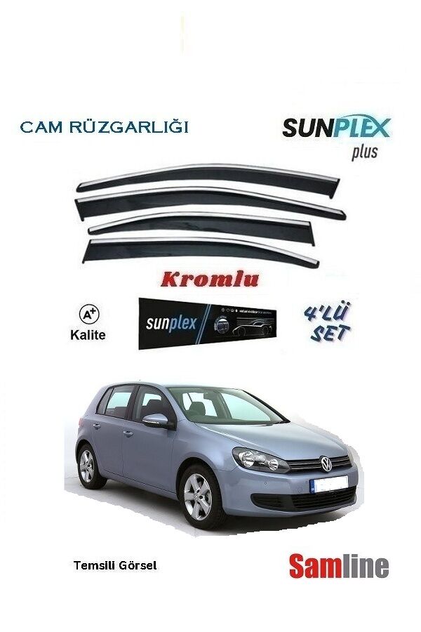 Cam Rüzgarlığı Kromlu 4'lü Set VW Golf 6 (2009-2012) SUNPLEX