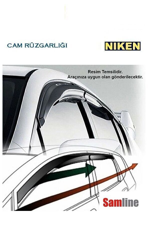 Cam Rüzgarlığı Kromlu 4'lü Set Honda CRV 2012