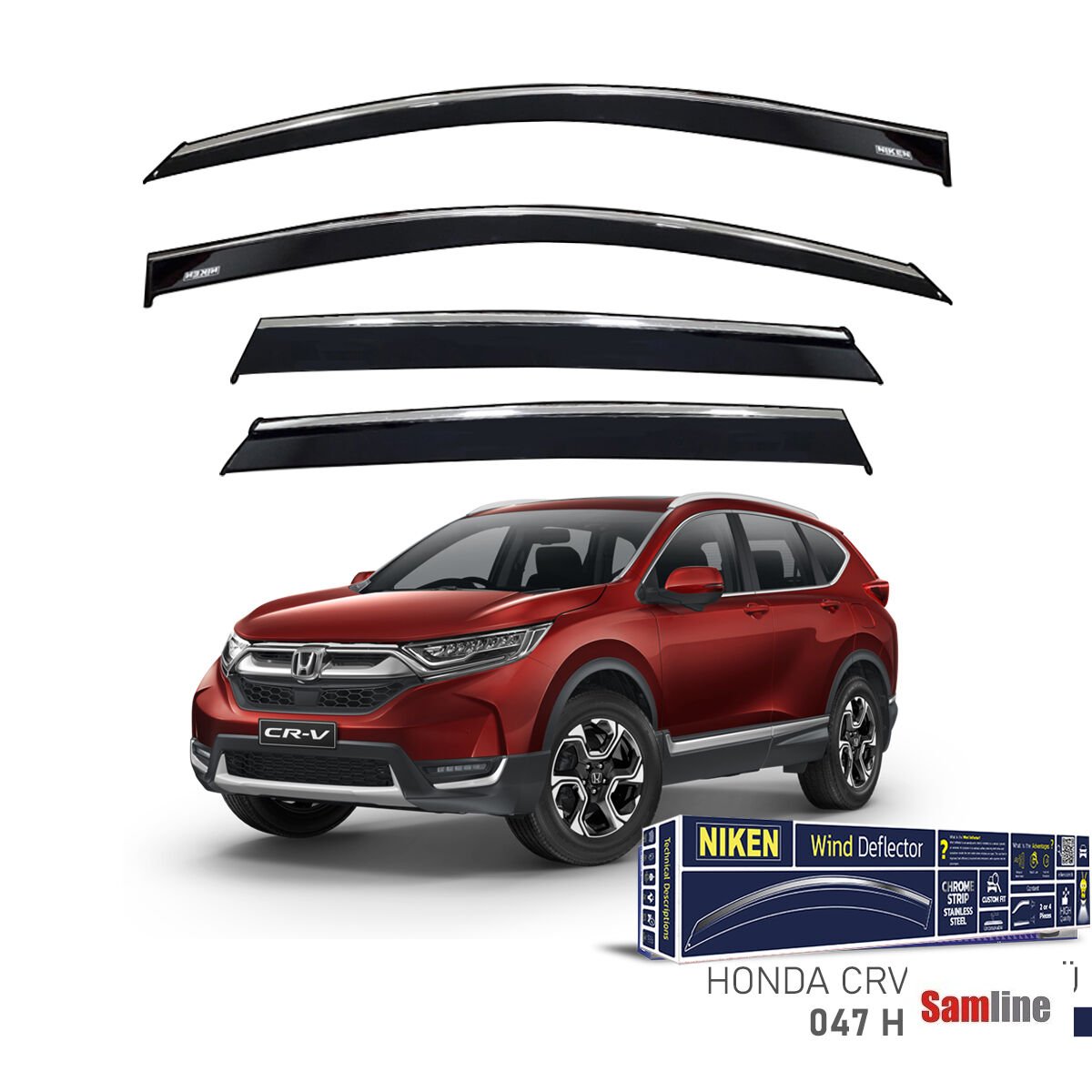 Cam Rüzgarlığı Kromlu 4'lü Set Honda CRV 2018