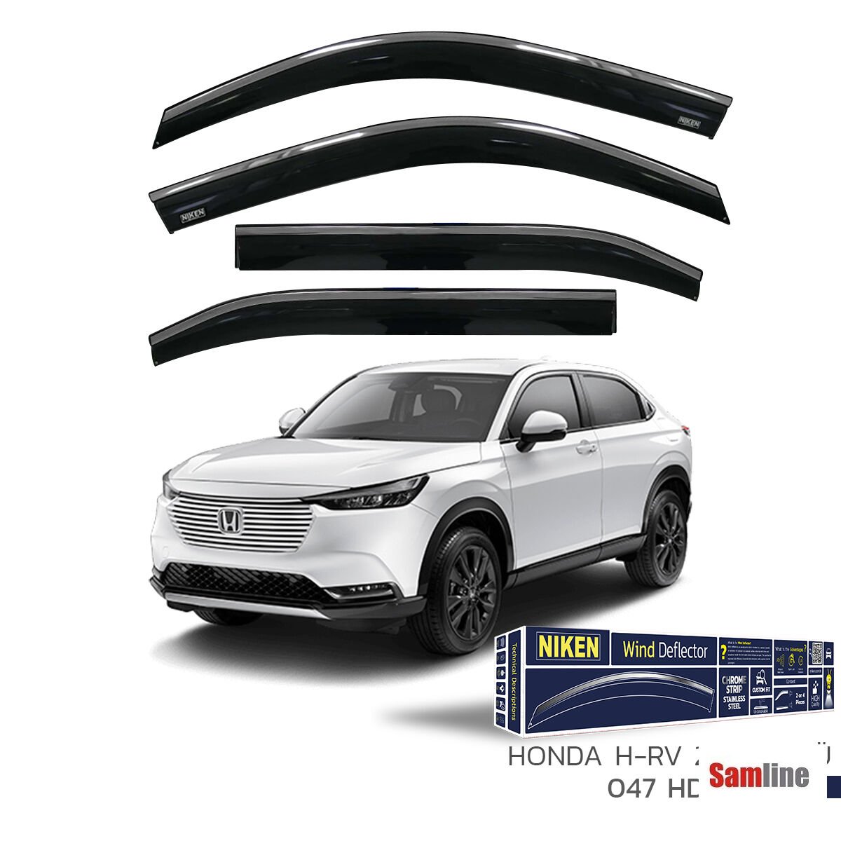 Cam Rüzgarlığı Kromlu 4'lü Set Honda HRV 2022