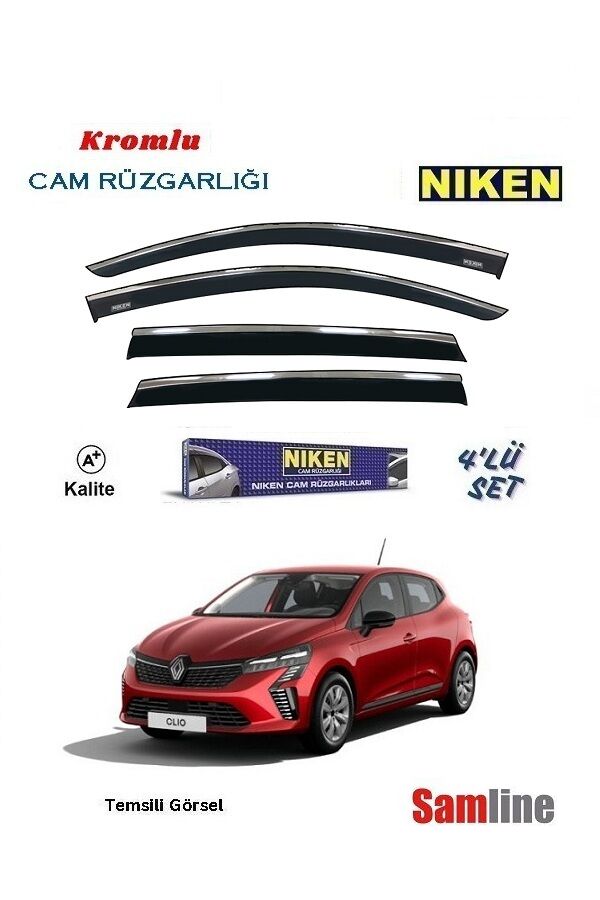 Cam Rüzgarlığı Kromlu 4'lü Set Renault Clio 5.5 HB (2024-2025)