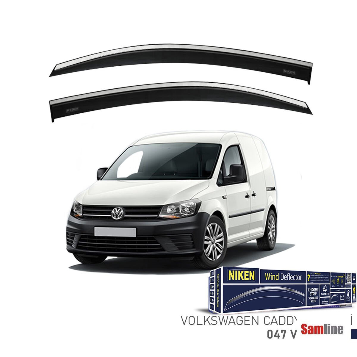 Cam Rüzgarlığı Kromlu 2'li Set Volkswagen Caddy (2003-2020)