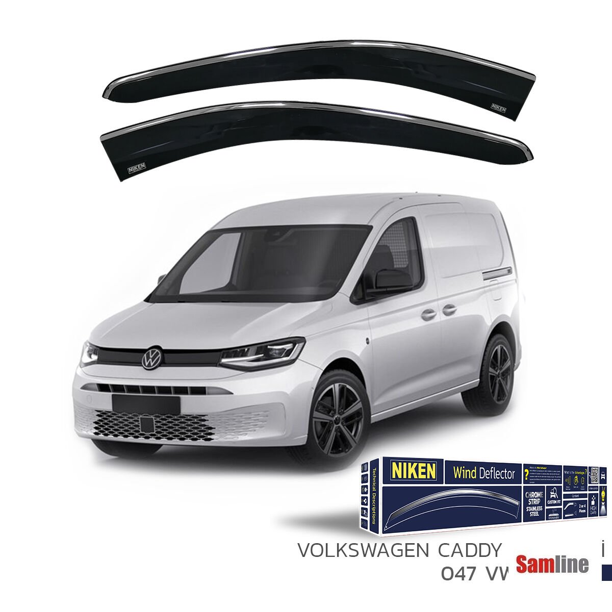 Cam Rüzgarlığı Kromlu 2'li Set Volkswagen Caddy (2021-2025)