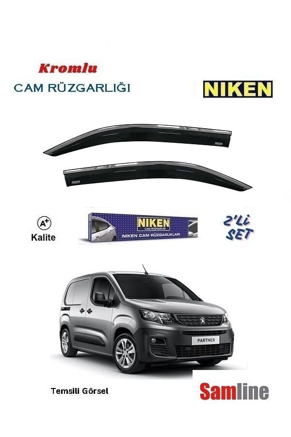 Cam Rüzgarlığı Kromlu 2'li Set Peugeot Partner 2019-2024