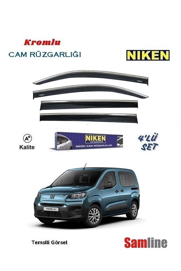 Cam Rüzgarlığı Kromlu 4'lü Set Fiat Doblo Combi (2023-2025)