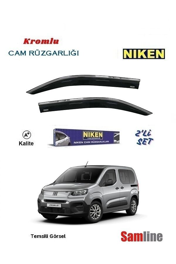 Cam Rüzgarlığı Kromlu 2'li Set Fiat Doblo Combi (2023-2025)