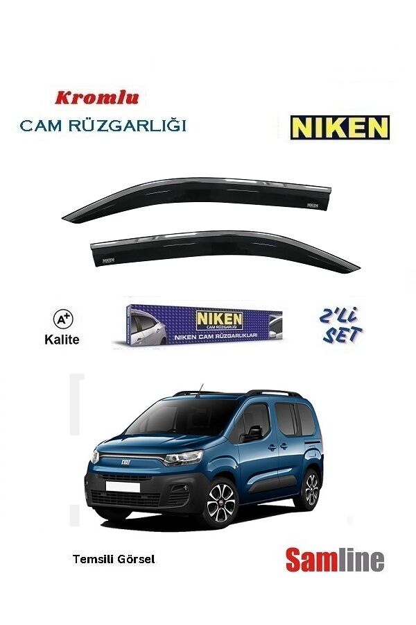 Cam Rüzgarlığı Kromlu 2'li Set Fiat Doblo Combi (2023-2025)