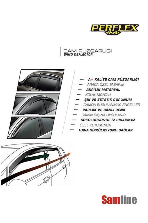 Cam Rüzgarlığı 4'lü Set Ford Fiesta (2018-2023)