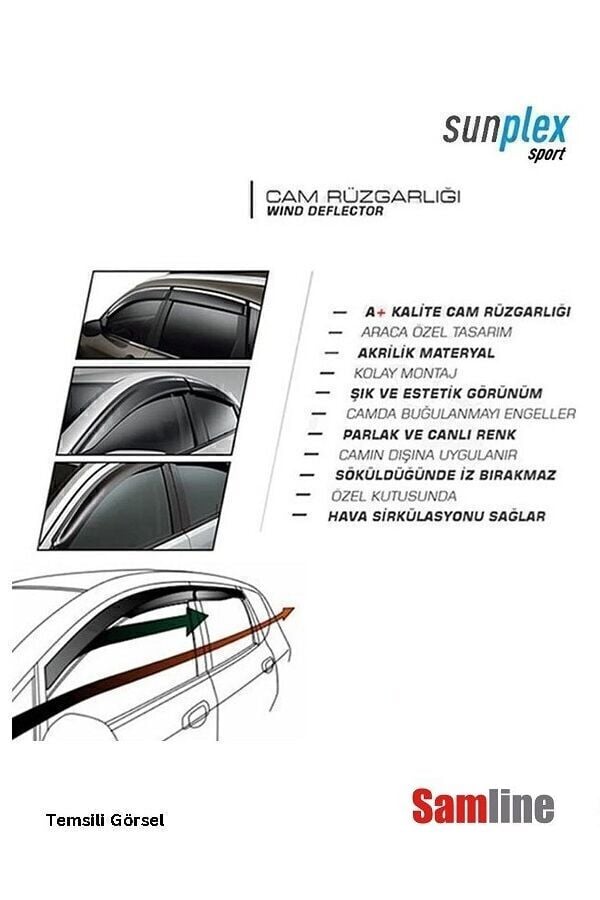 Cam Rüzgarlığı 4'lü Set Peugeot 308